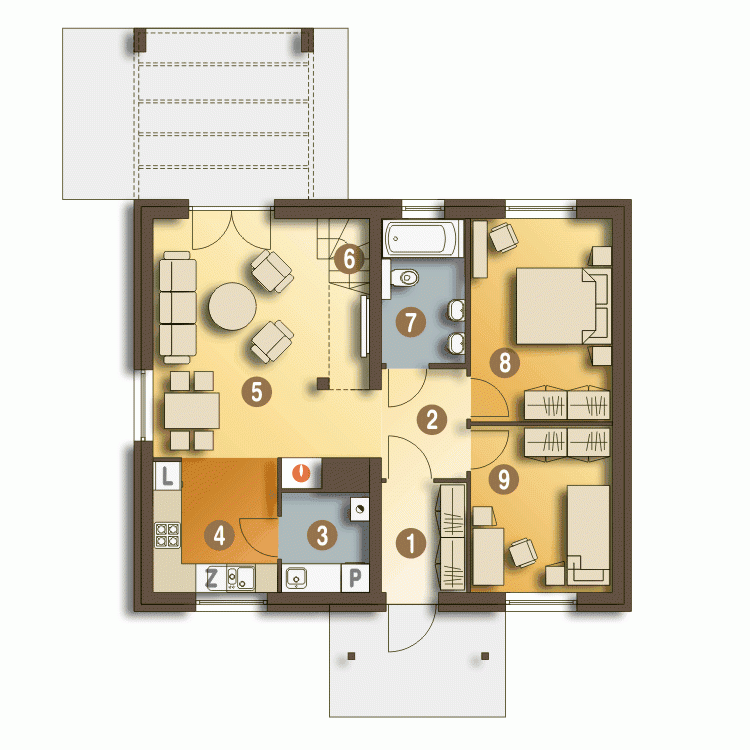 Rzut projektu Marcin - Parter