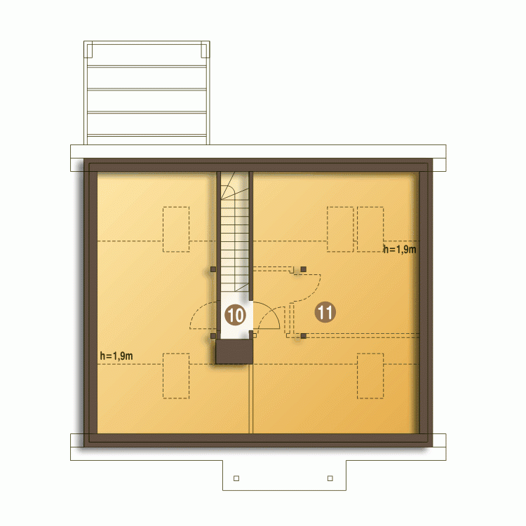 Rzut projektu Marcin - Piętro