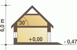 Rzut projektu Siewka bliźniak B-BL2 - Przekrój
