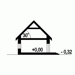 Rzut projektu Arnika B - Przekrój