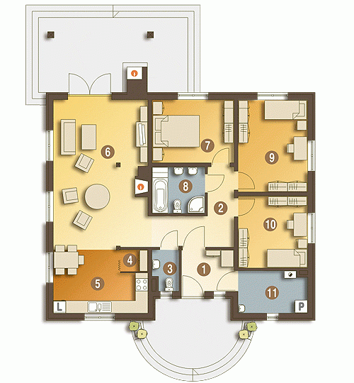 Rzut projektu Tomaszek II - Parter