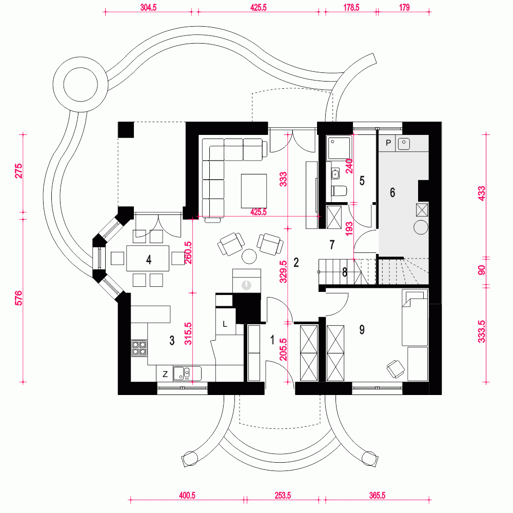 Rzut projektu Dom Dla Ciebie 7 B - Parter