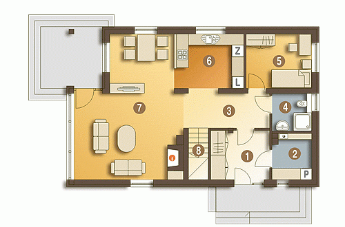 Rzut projektu Rumcajs - Parter