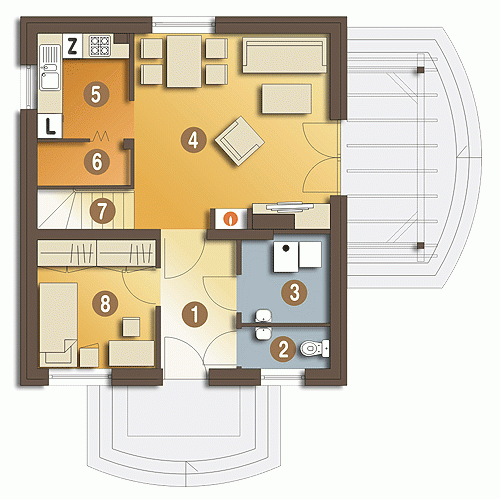 Rzut projektu Ala III - Parter