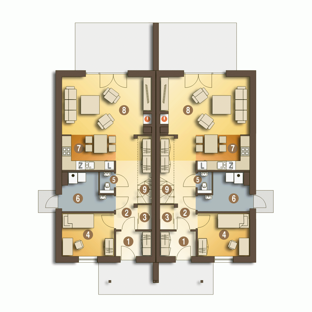 Rzut projektu Azalia - Parter