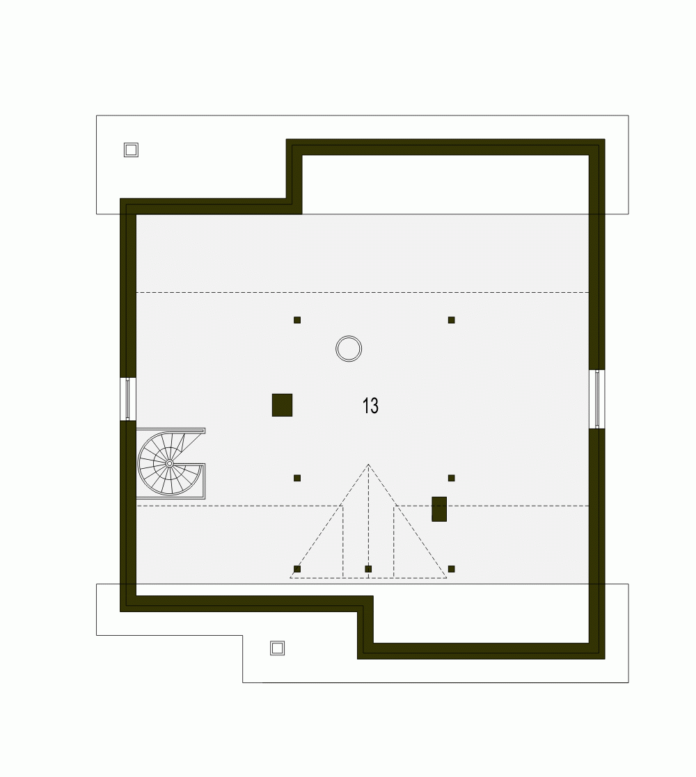 Rzut projektu Alf z garażem - Piętro