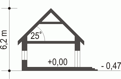 Rzut projektu Bogna - Przekrój