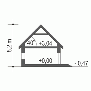 Rzut projektu Dom Dla Ciebie 5 B1 - Przekrój