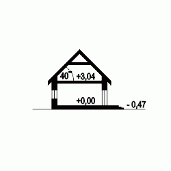 Rzut projektu Nowalia II B - Przekrój