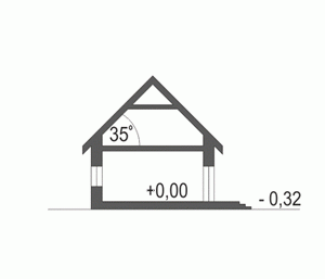 Rzut projektu Natan II - Przekrój