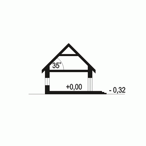 Rzut projektu Iwo - Przekrój