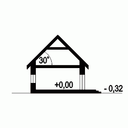 Rzut projektu Arnika II B - Przekrój