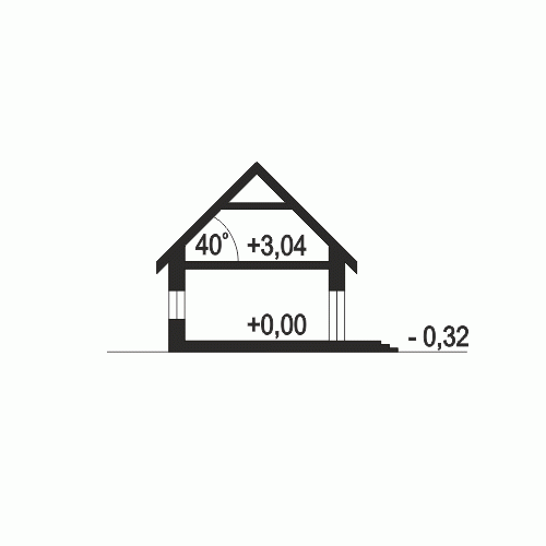 Rzut projektu Pomelo - Przekrój