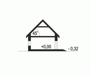 Rzut projektu Iggi - Przekrój