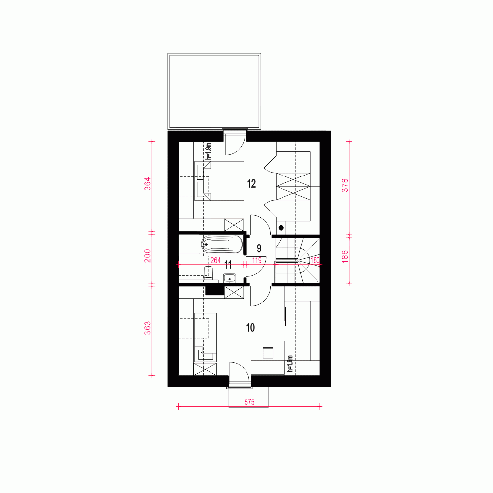 Rzut projektu Ada - Piętro