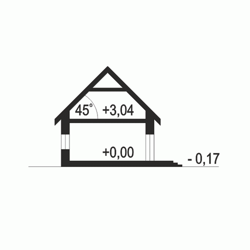 Rzut projektu Ada - Przekrój