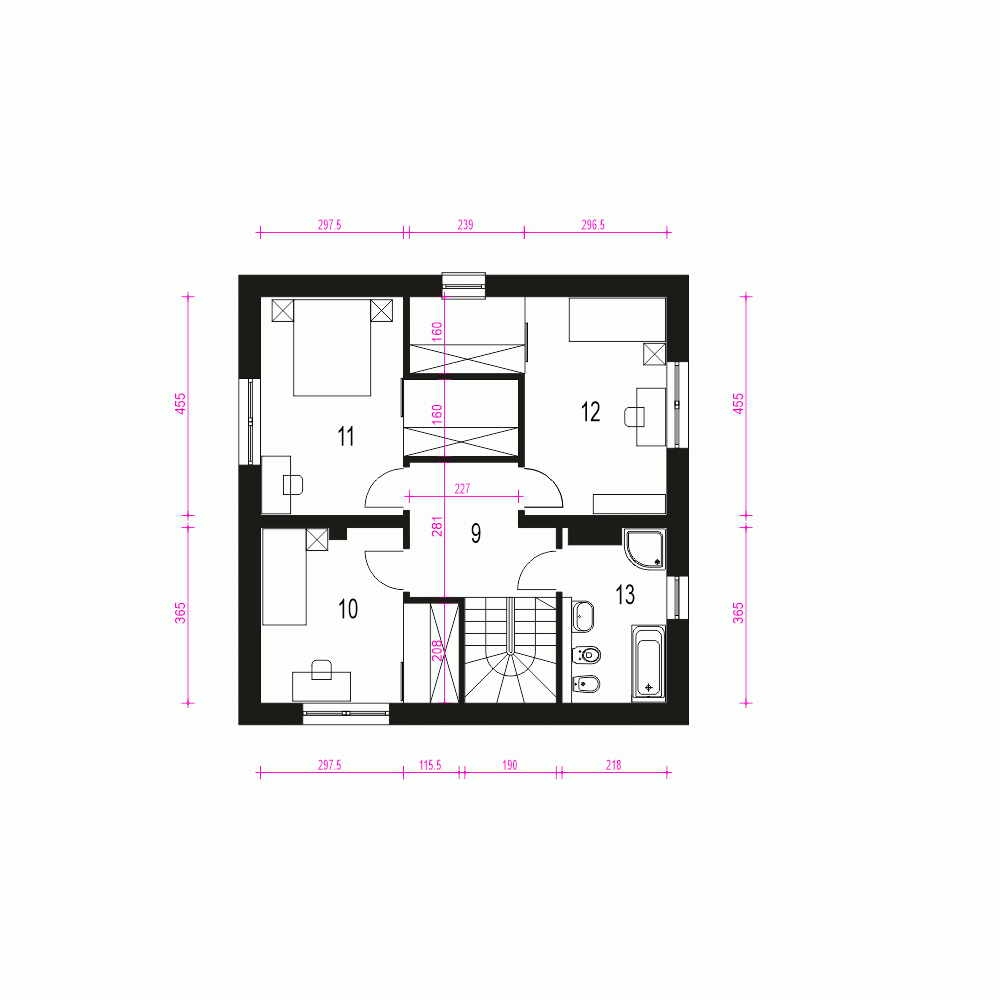 Rzut projektu Tadeusz II - Piętro