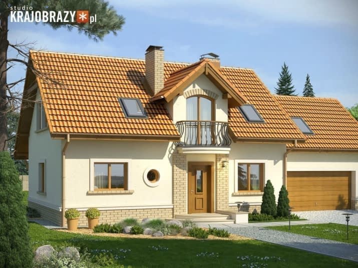 Granat 2 2G z garażem dwustanowiskowym - wizualizacja 2