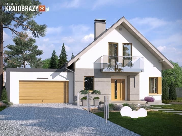 Grappa 2G z garażem dwustanowiskowym - wizualizacja 2