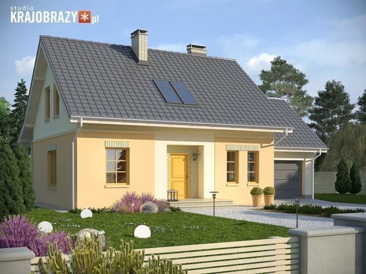 Madras z garażem - wizualizacja 2