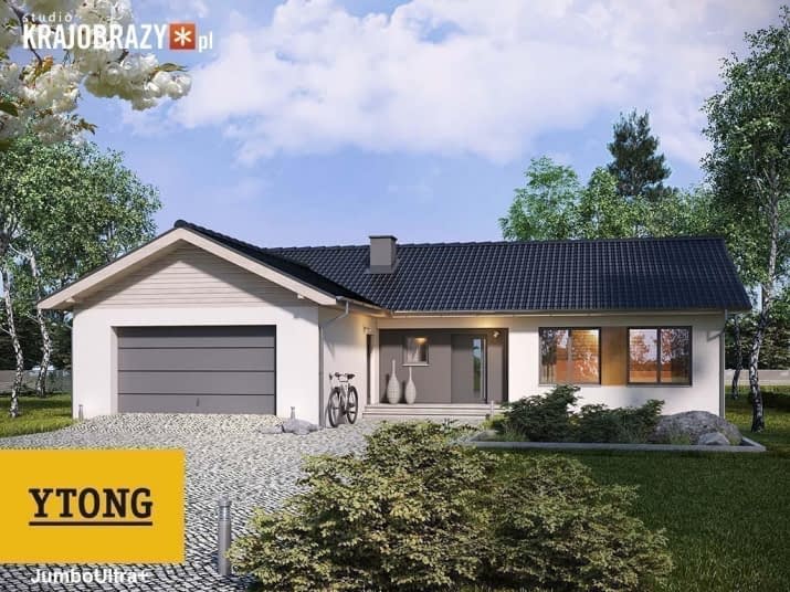 Tartufo JU z garażem dwustanowiskowym - wizualizacja 2