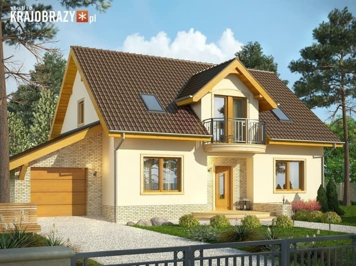 Wicher z garażem - wizualizacja 2