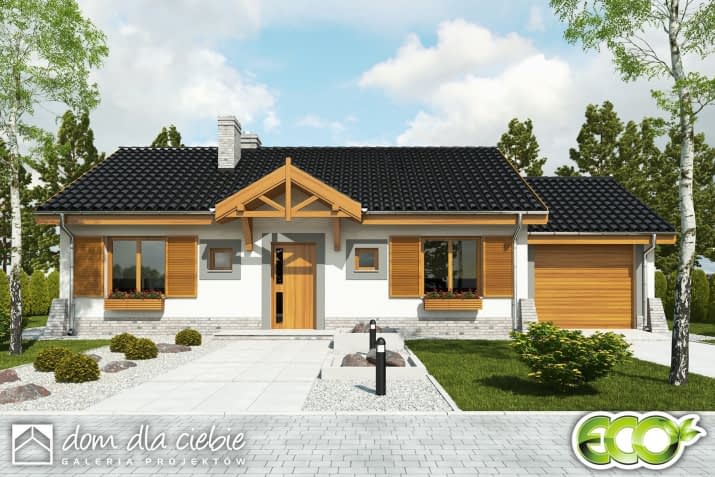 Małgosia z garażem - wizualizacja 2