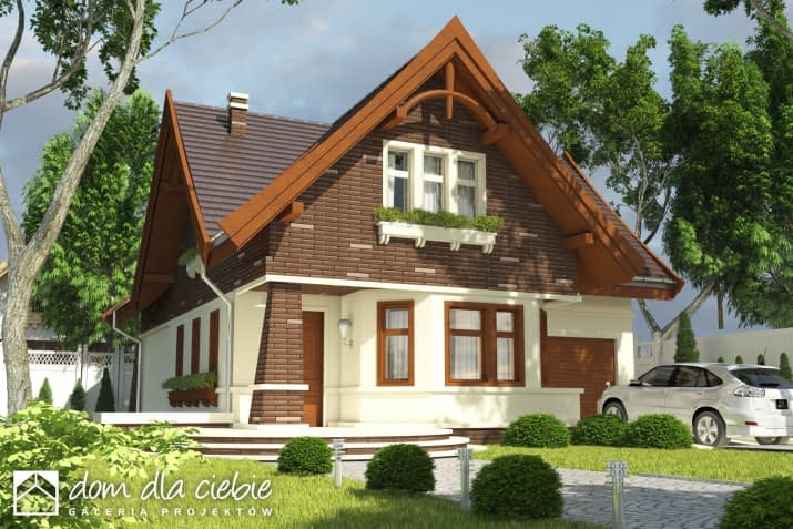 Kowalik II z garażem - wizualizacja 2