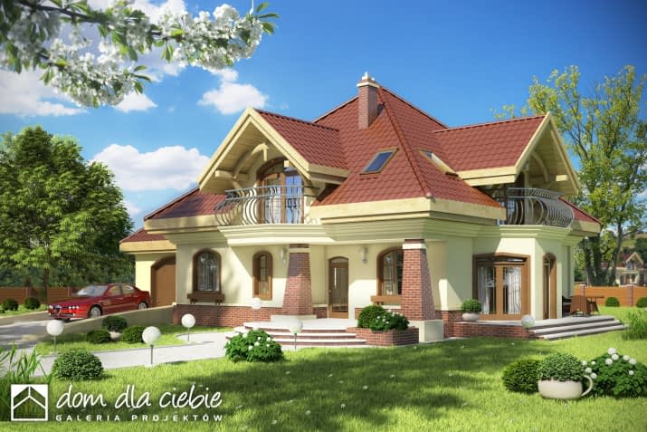 Dzierlatka III z G1 z garażem - wizualizacja 2