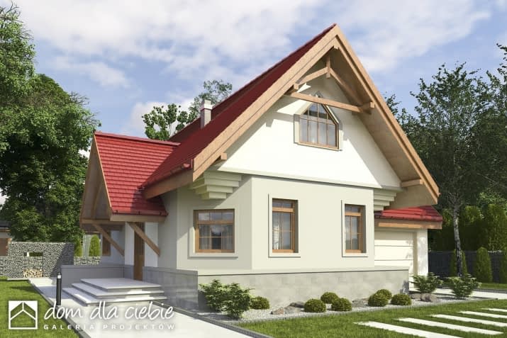 Lolek II z garażem - wizualizacja 2