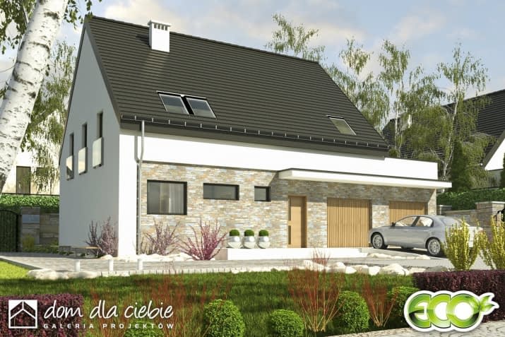 Bernikla z garażem 2st. - wizualizacja 2