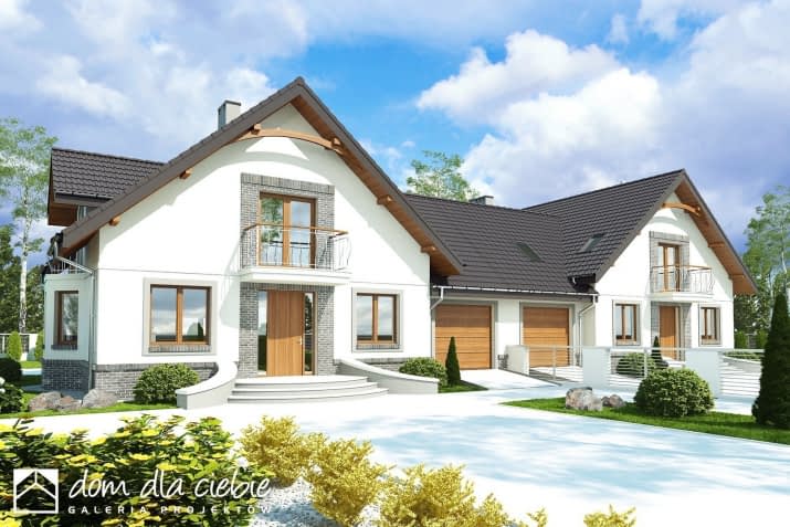 Dom Dla Ciebie 4 A-BL z garażem - wizualizacja 2