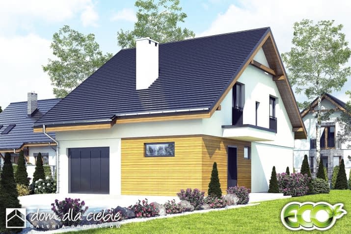 Głuszec II z garażem - wizualizacja 2