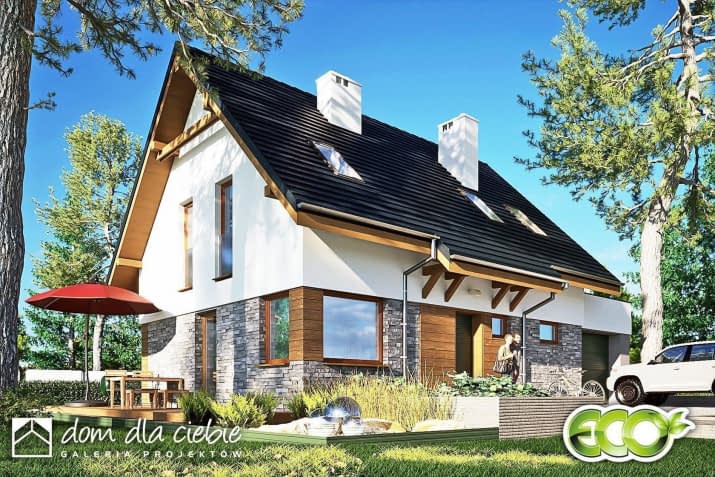 Morwa z garażem - wizualizacja 2