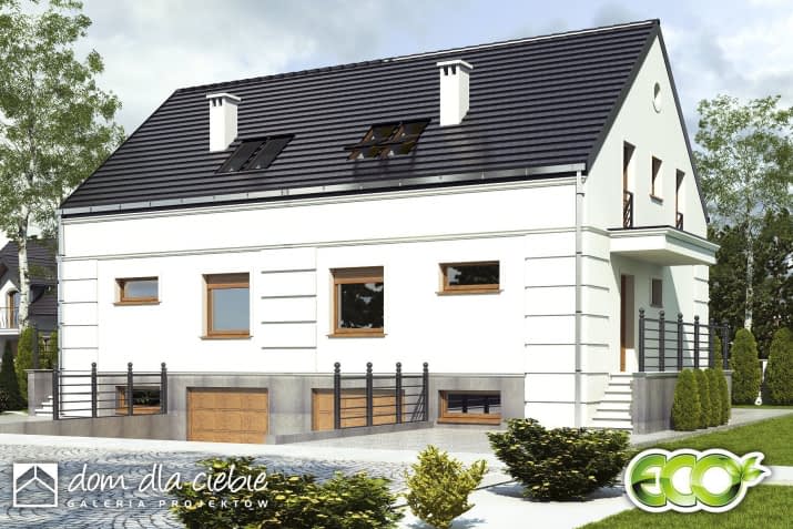 Grab A1-ZBL1 z garażem - wizualizacja 2