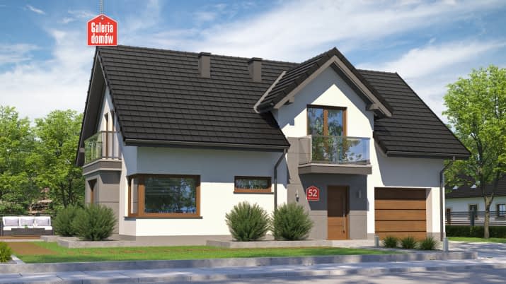 Dom przy Alabastrowej 52 - wizualizacja 2