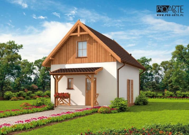 OKLAHOMA dom letniskowy z poddaszem - wizualizacja 2