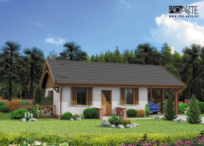 AWINION dom letniskowy szkielet drewniany - wizualizacja 2