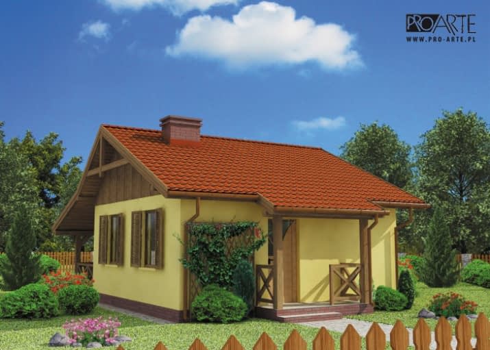 BAZYLEA dom letniskowy szkielet drewniany - wizualizacja 2