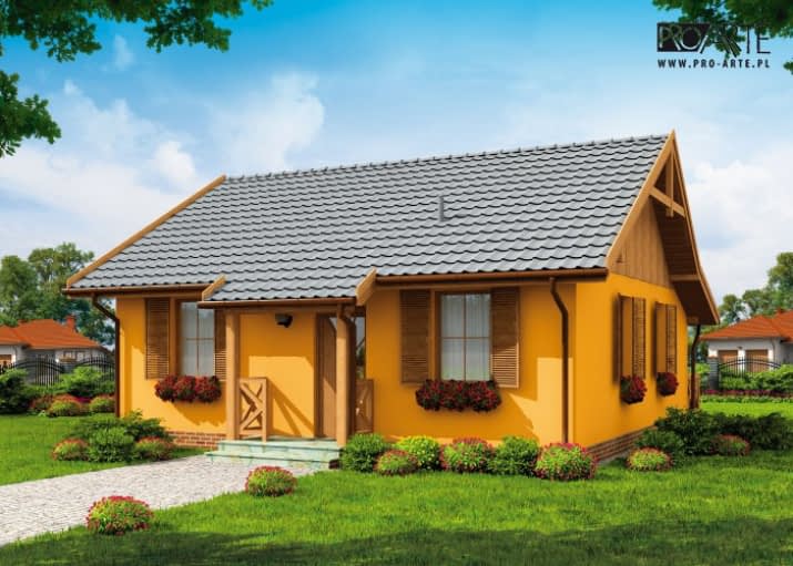 BARBADOS C dom mieszkalny, całoroczny szkielet drewniany - wizualizacja 2