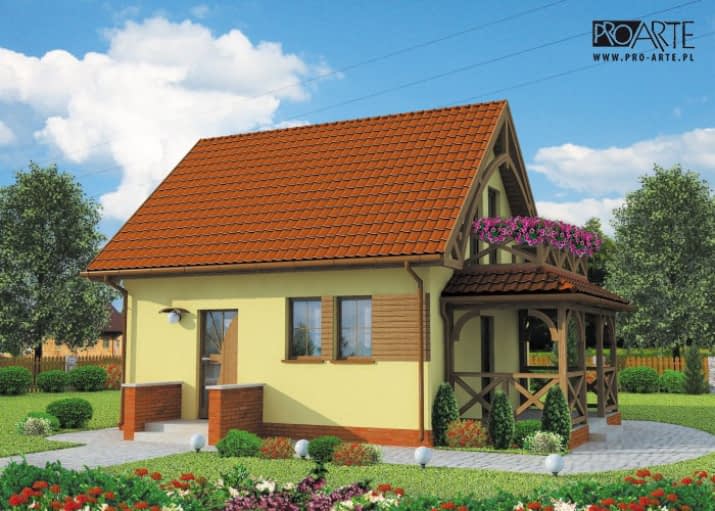 ORLEAN C dom mieszkalny, całoroczny ogrzewanie kominek z płaszczem wodnym - wizualizacja 2