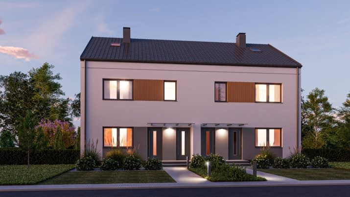 D424A - Zabudowa bliźniacza - segmenty dwulokalowe WT2021 - wizualizacja 2