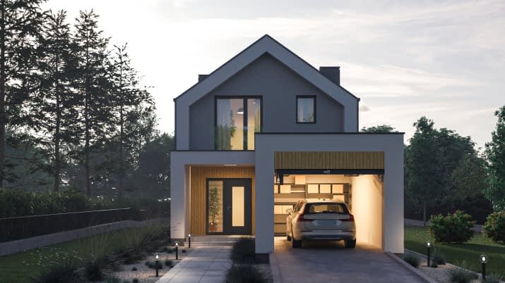 D427 - z garażem WT2021 - wizualizacja 2