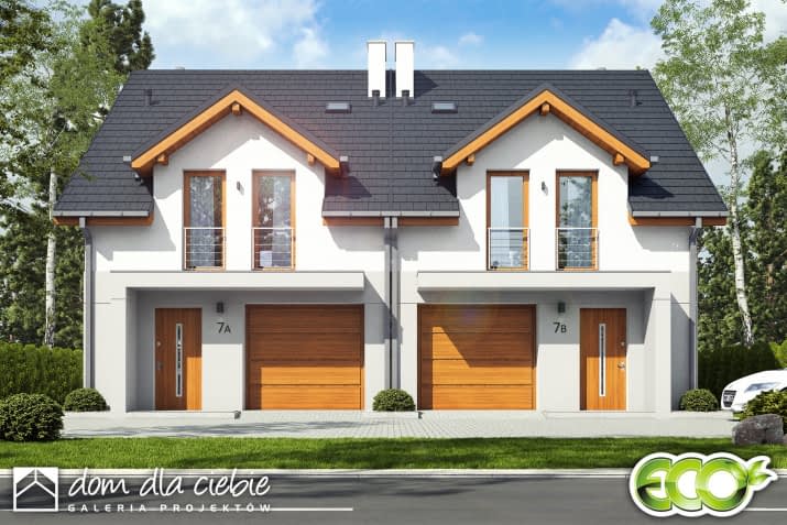 Jukka A1-BL z garażem - wizualizacja 2