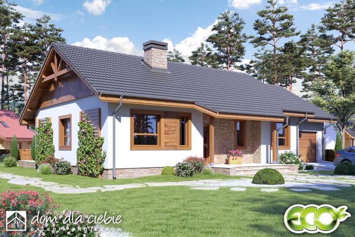 Julek PS z garażem - wizualizacja 2