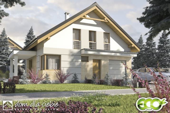 Nowinka II A z garażem - wizualizacja 2