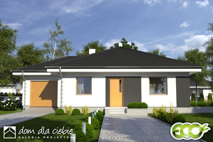 Bogna z garażem - wizualizacja 2