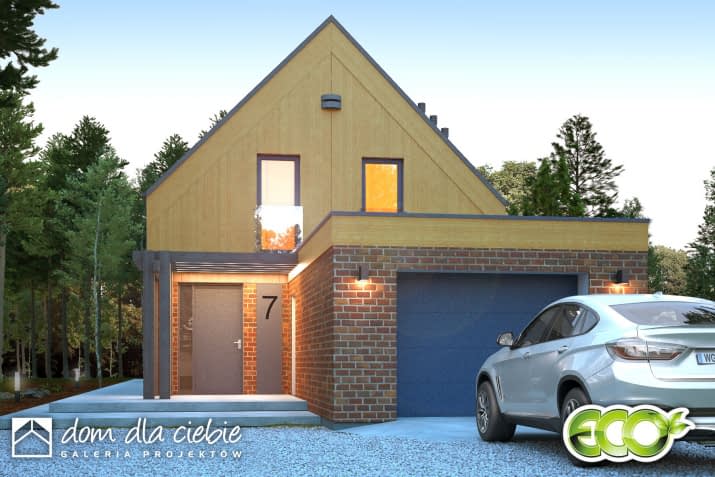 Wygodny z garażem - wizualizacja 2