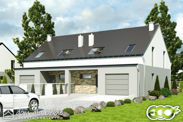 Mazurek BL2 z garażem - wizualizacja 2