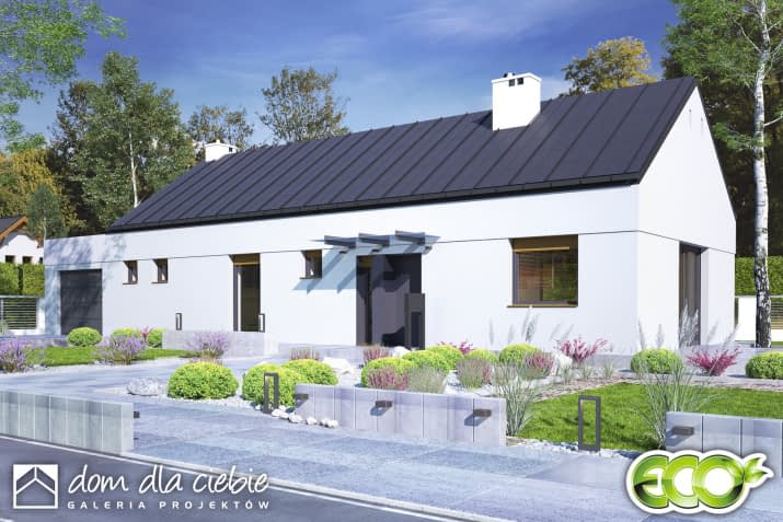 Żurawinka z garażem - wizualizacja 2